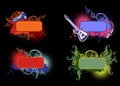 Four Music Color Banners