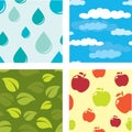 Four Natural Seamless Patterns