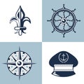 four nautical labels