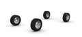 Four new off-road car wheels Royalty Free Stock Photo