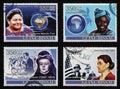 Four Nobel peace prize women on postage stamps