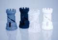 Four Objects photopolymer printed on 3d printer. Royalty Free Stock Photo