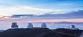 Four observatories at sunset, Hawaii