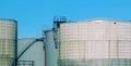 Four oil tanks Royalty Free Stock Photo