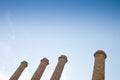 Four old brick chimney Royalty Free Stock Photo