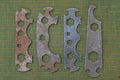 Four old rusty iron bicycle tool Royalty Free Stock Photo