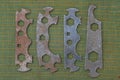 Four old rusty iron bicycle tool Royalty Free Stock Photo