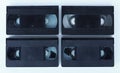 Four old VHS tapes from the 90s Royalty Free Stock Photo