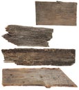 Four old wooden boards. Wood plank,