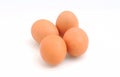 Four organic brown eggs