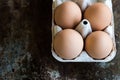 Four organic hen eggs, bio produce