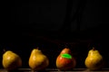 Four organic pears