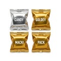 Four packs of candy and snacks Royalty Free Stock Photo