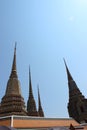Phra Maha Chedi Si Ratchakan pagodas, Bangkok Thailand