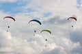 Four paragliders Royalty Free Stock Photo