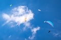 Four paragliders in heaven