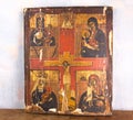 Four part icon of the mother of God rare old requires restoration