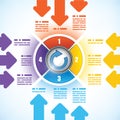 Four parts business diagram template