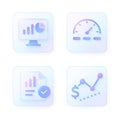 \'Pastel Gradient Analytics Icons â Dashboard, Metrics, Report, Finance\' Royalty Free Stock Photo