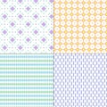 Pastel small vector geometric patterns Royalty Free Stock Photo
