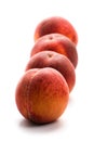 Four peaches Royalty Free Stock Photo