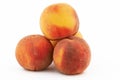 Four peaches Royalty Free Stock Photo