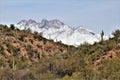 Four Peaks Mountain in, Tonto National Forest, Arizona, United States Royalty Free Stock Photo