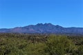 Four Peaks Mountain in, Tonto National Forest, Arizona, United States Royalty Free Stock Photo