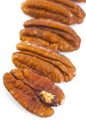 Four Pecan Nuts Royalty Free Stock Photo