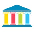 Four pillar diagram Royalty Free Stock Photo