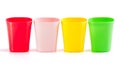 Four plastic cup