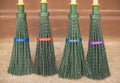 Four plastic garden broom.