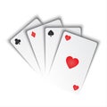 Four playing cards Royalty Free Stock Photo