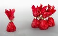 Four plus one red candies Royalty Free Stock Photo