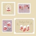 Four Polish Christmas Cards with Holiday Wishes