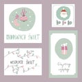 Four Polish Christmas Cards with Holiday Wishes