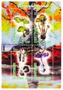 Four postage stamps printed in Chad shows Mushrooms serie, circa 2013