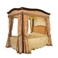 Four poster bed with isolated with clip path