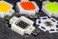 Four powerful color 10W LED chips and a smaller 5W chip