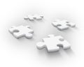 Four puzzle pieces Royalty Free Stock Photo