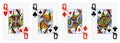 Four Queens Playing Cards Royalty Free Stock Photo