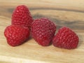 Four Raspberries Royalty Free Stock Photo
