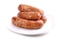 Four raw sausages Royalty Free Stock Photo