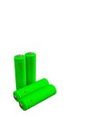 Four rechargeable green eco batteries