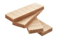 Four rectangle shape wafer biscuits isolated on white Royalty Free Stock Photo