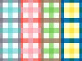 Four rectangular seamless patterns with motley stripes Royalty Free Stock Photo