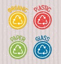 four recycling symbols Royalty Free Stock Photo