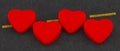 Four Red Heart Royalty Free Stock Photo