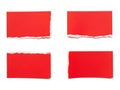 Four red rectangles isolated on white background Royalty Free Stock Photo