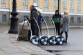 St. Petersburg. Segway rentals on Palace Square Royalty Free Stock Photo